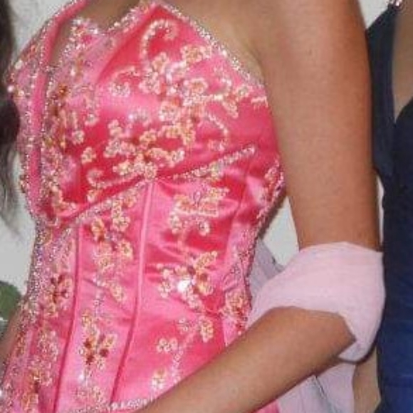 Coral Custom Prom Dress - Picture 4 of 16